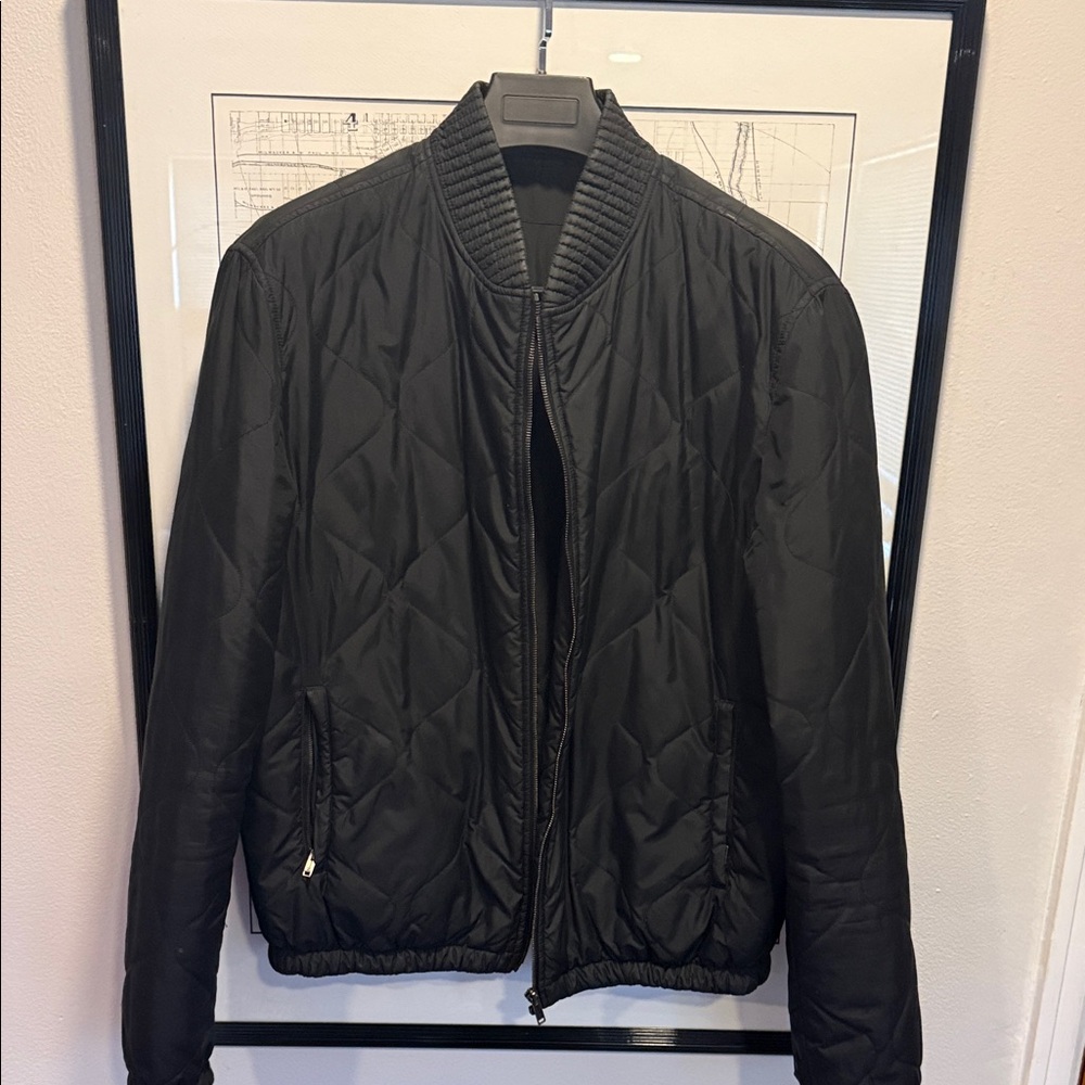 Zegna Men's Black Quilted Jacket
